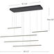 Chute Motion LED 13.75 inch Black Multi-Pendant Ceiling Light